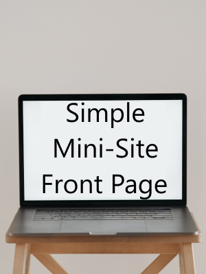 Simple Mini-Site Front Page
